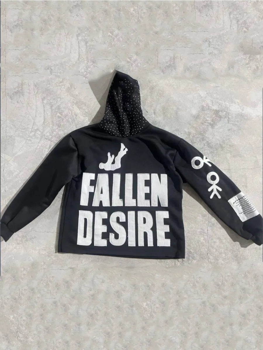 Embroidered Letter Hoodie